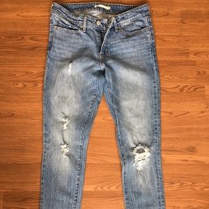 Levi’s 711 Skinny Distressed Jeans